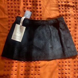 Urban Renewal UO Black Suede Micro Mini Skirt XS NWT
